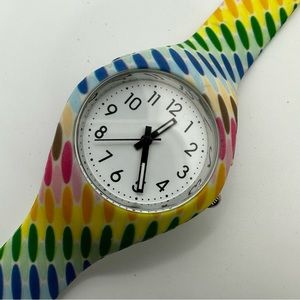 Women’s silicone band rainbow Quartz Watch